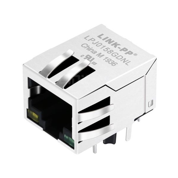 WE 7300-RJ45EM Compatible LINK-PP LPJ0158GDNL 10/100 Base-T Tab Down Yellow