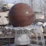 Marble Floating Ball Feng Shui Water Fountain Garden Black Natural Stone
