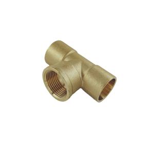Wholesale ISO 228 Tee F Thread Brass PEX Pipe Direct Fixation Fittings from china suppliers