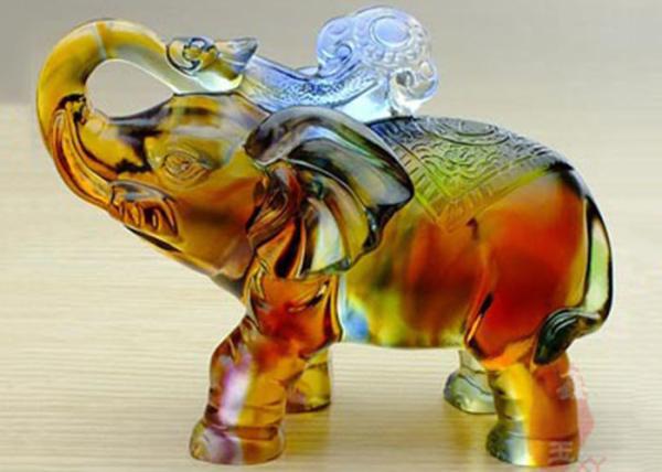 High End Home Decorations Crafts Elephants Figurine Statue For Office / Home