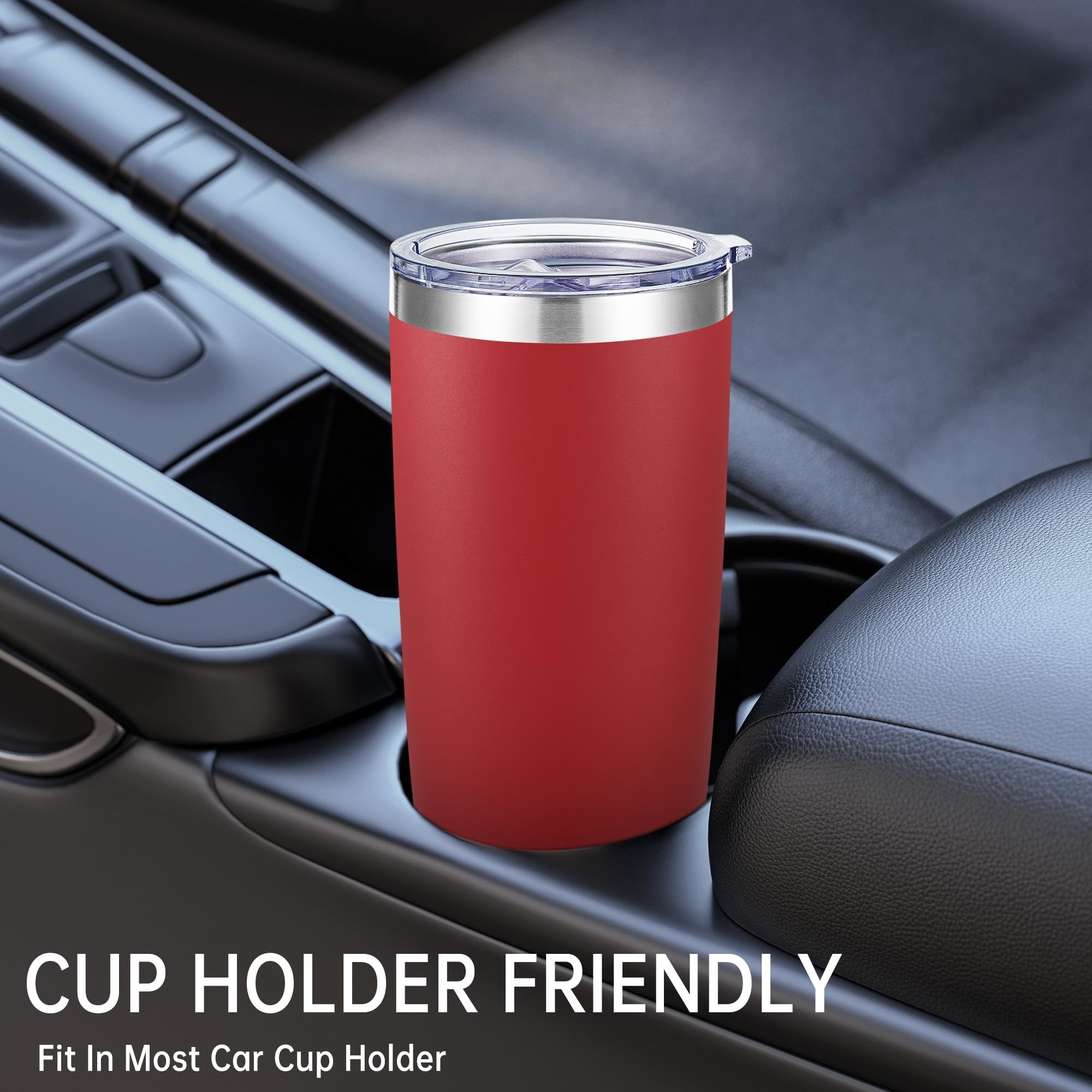 Travel Coffee Tumbler 20 Oz Insulated Mug With Lid Stainless Steel Cup For Hot And Cold Drinks Powder Coated Yellow