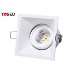 White Anti Glare Office LED Downlights Mr16 Housing Square Adjustable Downlight