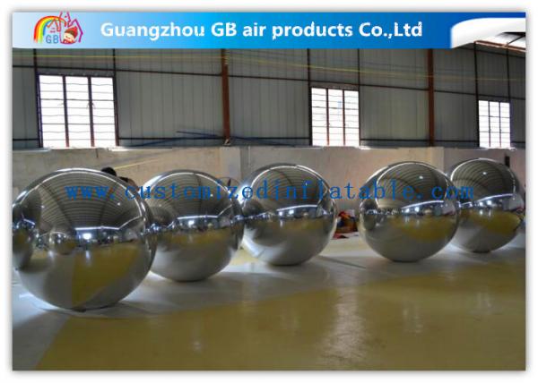 Quality Mirror Ball Silver Giant Inflatable Holiday Decorations For Promoting Custom Made for sale