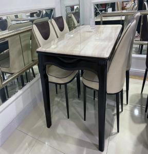 Wholesale Scratch Resistant Artificial Marble Top Dining Table Set from china suppliers