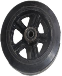 Wholesale 12&quot; Heavy Duty Mold - On Rubber Cast Iron Wheel 750lbs from china suppliers