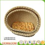 Wicker pet basket willow dog house wicker cat bed M size with mat