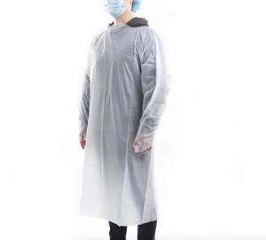 Wholesale Plastic Waterproof Disposable CPE Gown With thumb loop from china suppliers