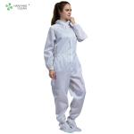 Anti Static ESD Reusable Sterile Clean Room Coveralls With Hood Boots Conductive
