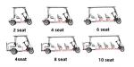 10 Person Club Car Cart Precedent Limo Custom Golf Cart Yellow Color low speed