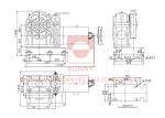 4 Pole Elevator VVVF Geared Traction Machine 5xØ13x20mm With Elevator Parts