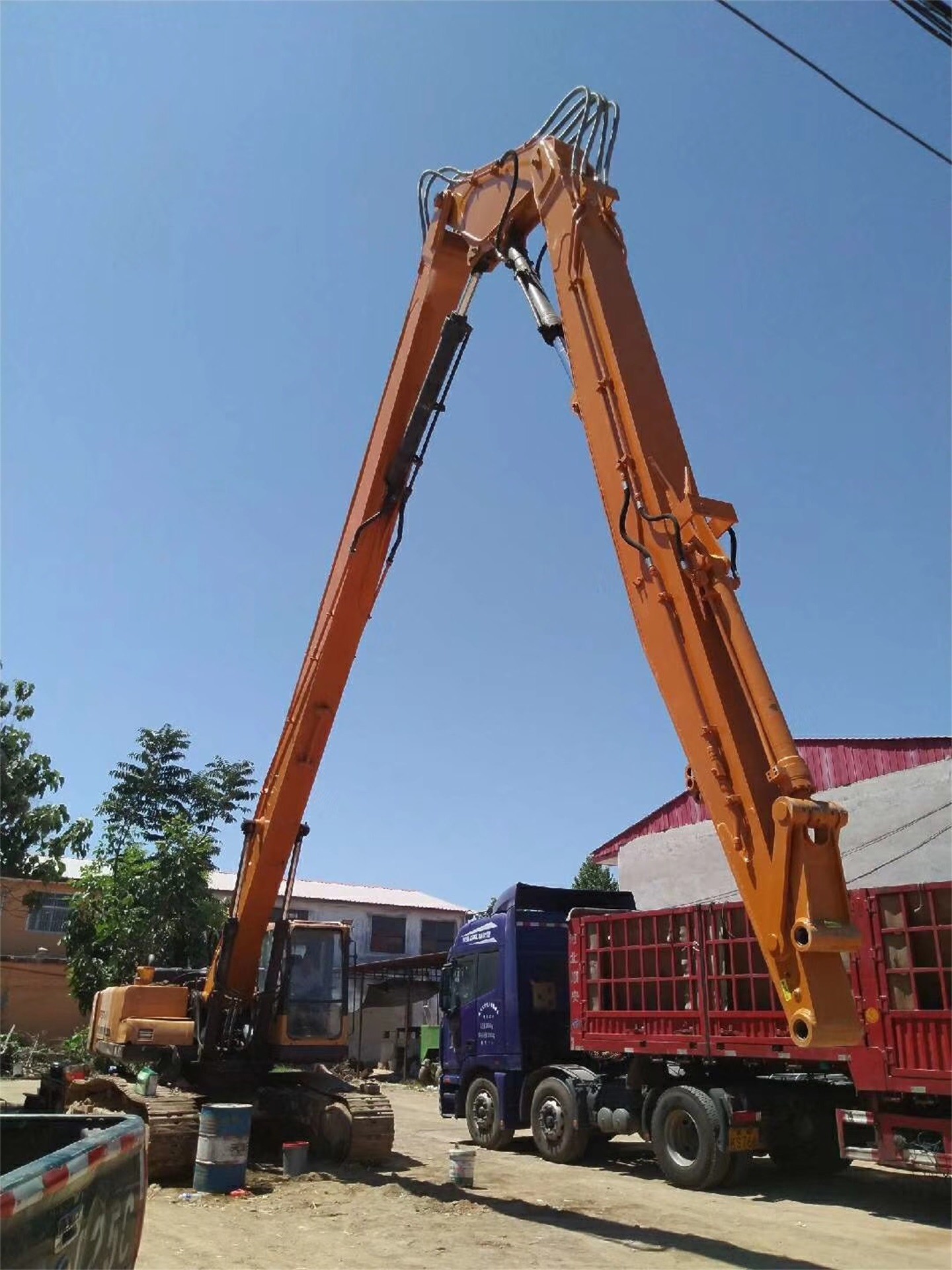 Three-Section Excavators Demolition Boom For Cat Hitiachi Komatsu Etc