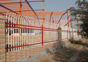 Bounding Wall Security Metal Wire Fencing Galvanized Steel Pipe White Color
