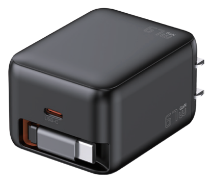 Buy cheap 67W GaN Fast Charger with Built-in Cable: Swift Power for On-the-Go Use from wholesalers