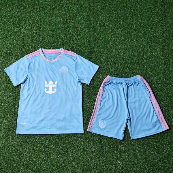 Inter Milan Miami 2025-2026 Season Second Away Fan Edition Jersey For Kids Messi