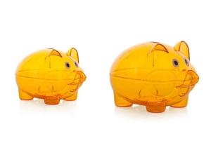 Wholesale Small Orange Transparent Piggy Bank For Kids Coin Saving Lightweight from china suppliers