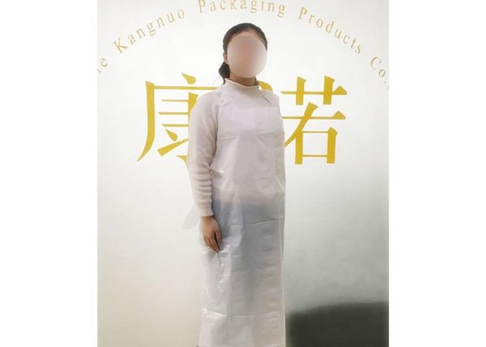 Colorful Disposable Plastic Aprons Embossed / Smooth Surface For Housework Painting