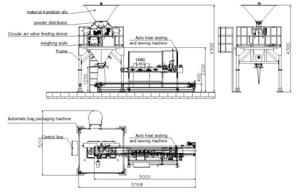 Weighing Type Chemical Packaging Machine Packing Speed 300bags/hour SS304