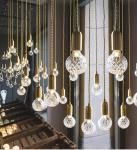 Small Glear glass pendant lights for indoor Dining room Kitchen Lighting