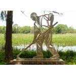 China Stainless Steel Outdoor Metal Sculpture , Metal Figure Sculpture For Public Decoration for sale