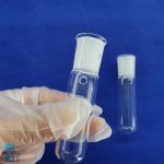 Clear Quartz Glass Tube Heat Resistant Screw Thread Cap Laboratory Optical