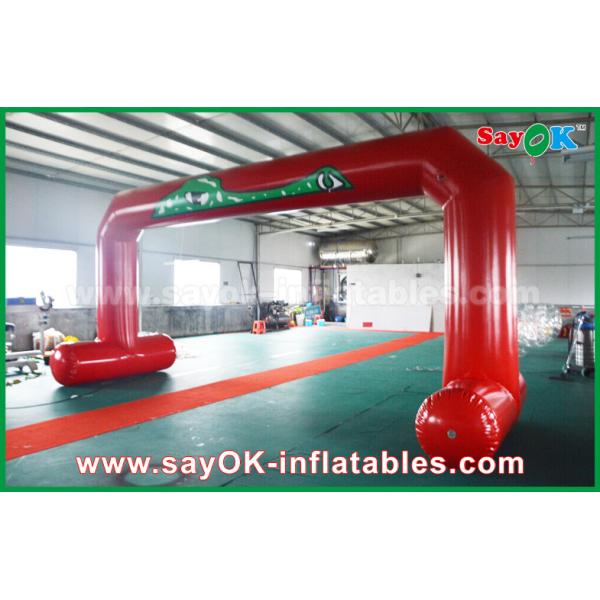 Inflatable Finish Line Arch Red PVC Printed Start Finish Line Arches Double Sewing Inflatable Entrance Arch