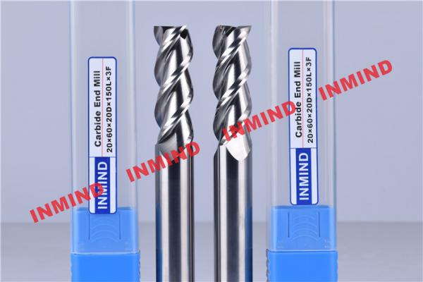 HRC55 HRC60 HRC65 Tialn Coated End Mills For Aluminum / Steel