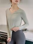BSCI certified Women'S Dri Fit Sweatshirt Long Sleeve Deep V Neck Sweatshirt