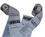 Pink Matt Coated Clothing Hang Tags Silvery Foil Stamped With Button Bags ,