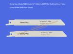 Recip Saw Blade M2 Bimetal 6" 150mm 18TPI for Cutting Steel Tube, Metal Sheet