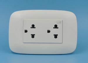Wholesale Electrical Duplex Socket Outlet , Max. Voltage 250V 13a Double Socket Easy Installation from china suppliers