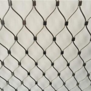 Cable diameter 1/16″(1.6mm) Mesh aperture 2.4″ x 2.4″ (60mm x 60mm) flexible stainless steel rope mesh for bear