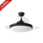 DC Silent Motor LED Retractable Ceiling Fan Light 6 Speed Remote Control