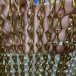 Wholesale Custom Size Decorative Golden Aluminum Metal Mesh Shower Ceiling Wall Room Curtain from china suppliers