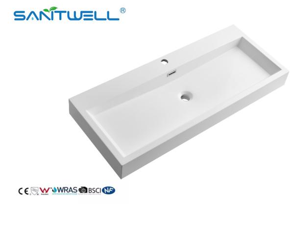 Standard Sizes SW6002-995 Bathroom Sanitary Ware Stone Resin Basins Rectangle