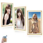 Wooden 21.5 24 27'' Artistic Electronic Digital Video Frame With Wifi Audio