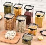 Kitchen PET Plastic Pantry Storage Containers For Food Organization 460ml 700ml