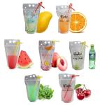 biodegradable eco-friendly FDA clear juice sealed drink pouches translucent