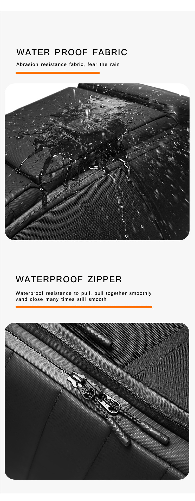 900D Single Layer Film 30L Waterproof Business TSA Lock Backpack 1kg