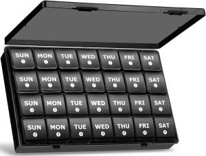 Wholesale Large Monthly Pill Organizer, XL 4 Weeks Pill Box, Pill Cases Organizerd By Week,Big Compartment Pill Container from china suppliers