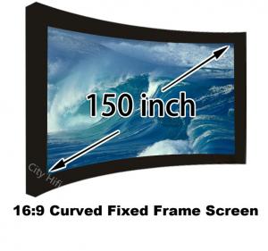 Wholesale Perfect View Angle 3D Projection Screen 150 Inch Arc Fixed Frame Projector Screens 16:9 from china suppliers