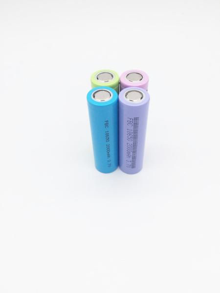 Cylindrical 3.7V 18650 Li Lon LFP Battery Cells 2200mAh 1c 5c 10c Discharge For
