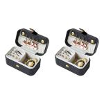 Pearlescent Black Mini Travel Jewelry Organizer Box , Small Portable Display