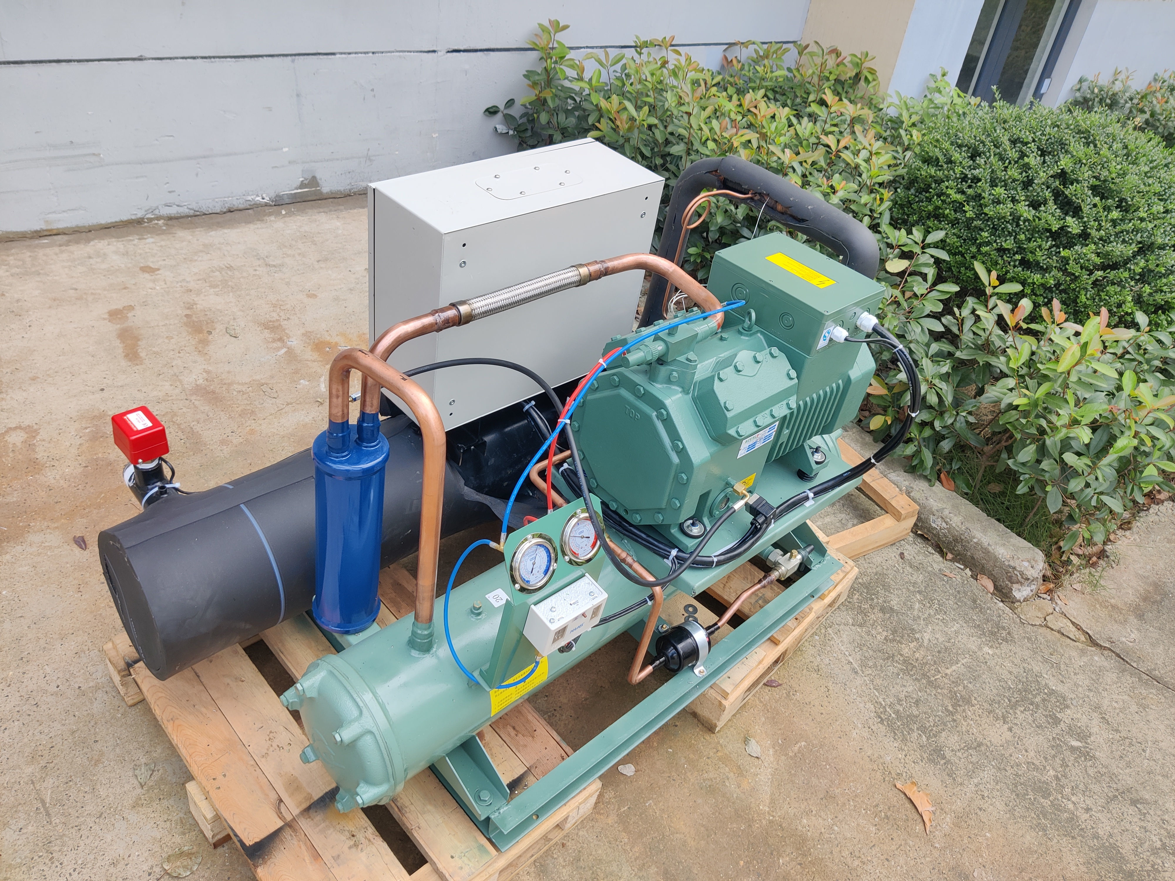 4YG15.2 380V 50HZ Customized Cold Water Refrigeration Equipment Water Cooled Condenser Equipment