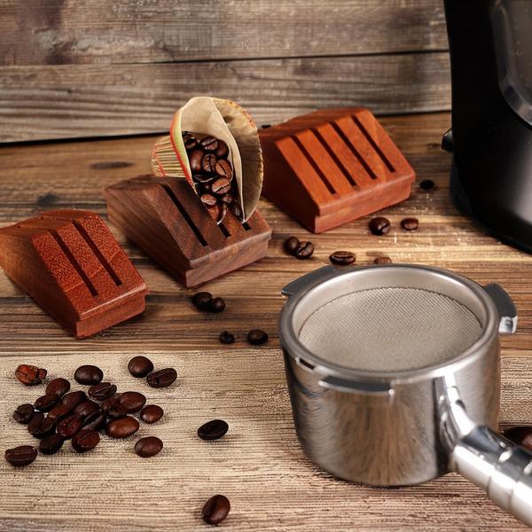 Steel Silicone Screen Walnut Wood 58mm Espresso Tea Filter Holder for Coffee Tea