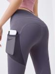 86cm OEM High Waisted Yoga Pants With Pockets Seamless Scrunch Butt Leggings