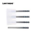 HRC65 Corner Radius Carbide Ball End Mill For Steel 4 Flute R0.5 D12R1x35xD12x10