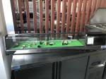 100L Sushi Pizza Prep Refrigerator Glass Material Static Cooling