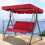 Outdoor Garden Patio School 3 Seater Hanging Hammock Swing Chair with Canopy in