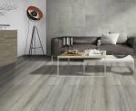 Wood Grain SPC Vinyl Flooring Planks Gray Brown Jump Non Glue GKBM DD-W82198-3