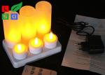 Remote Controlled Flameless LED Candle Lights , Pillar Flickering LED Commercial